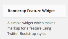 Bootstrap Feature Widget example 1